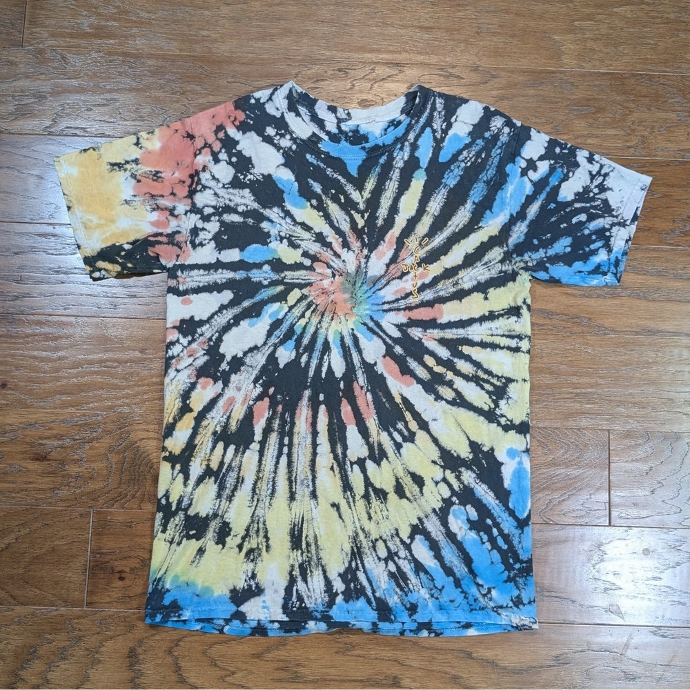 Travis Scott Cactus Jack Mens Tie Dye Highest In The Room T-Shirt Medium (19x27) - Picture 2 of 8